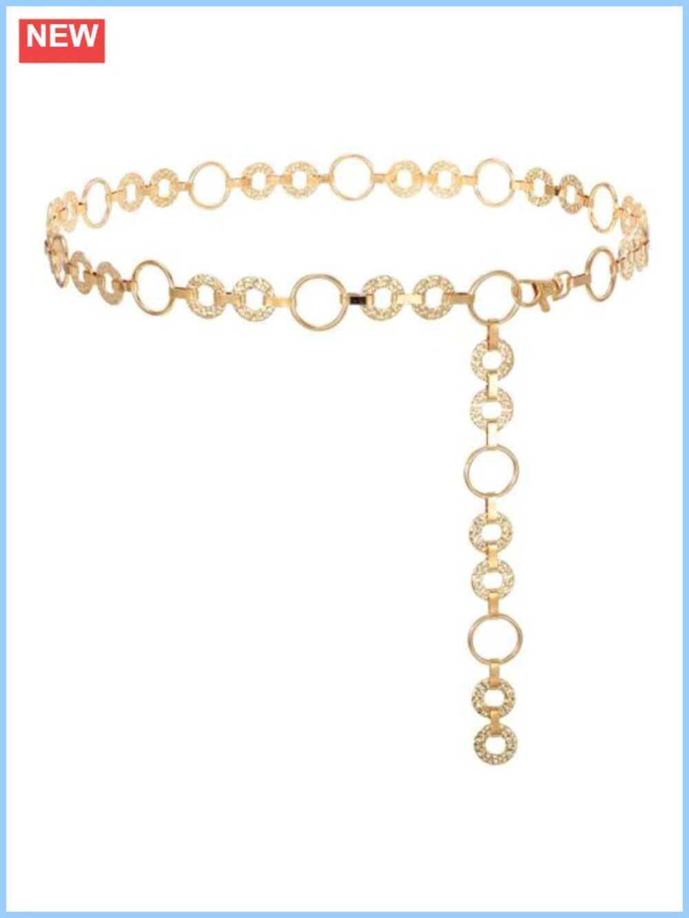 Adjustable Metal Waist Chain Belt Women Body Link Belt for Jeans Dress